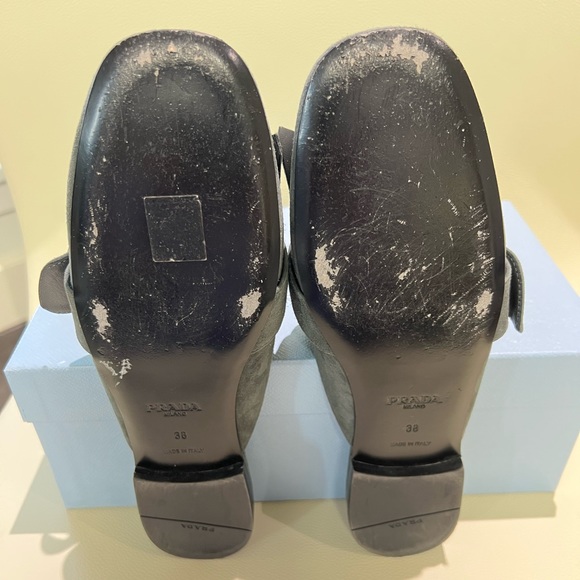 Prada Gray Suede Mule - Picture 5 of 11